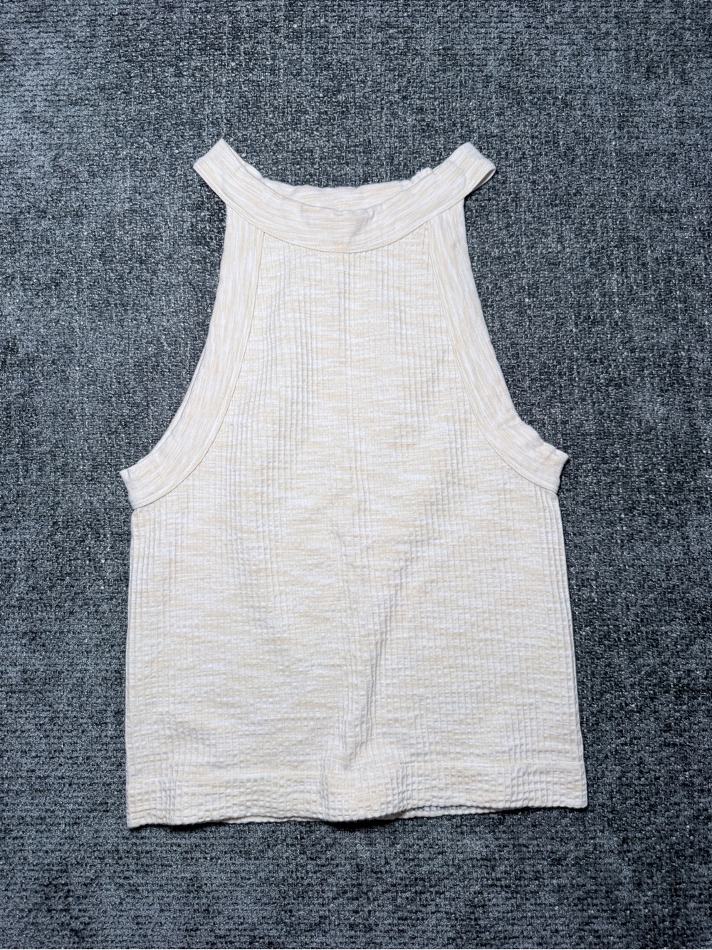 Prozis Cream Ribbed Halter Neck Tank Top